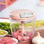 Hand Pulled Speedy Chopper | Vegetable & Meat Chopper Grinder Random Color